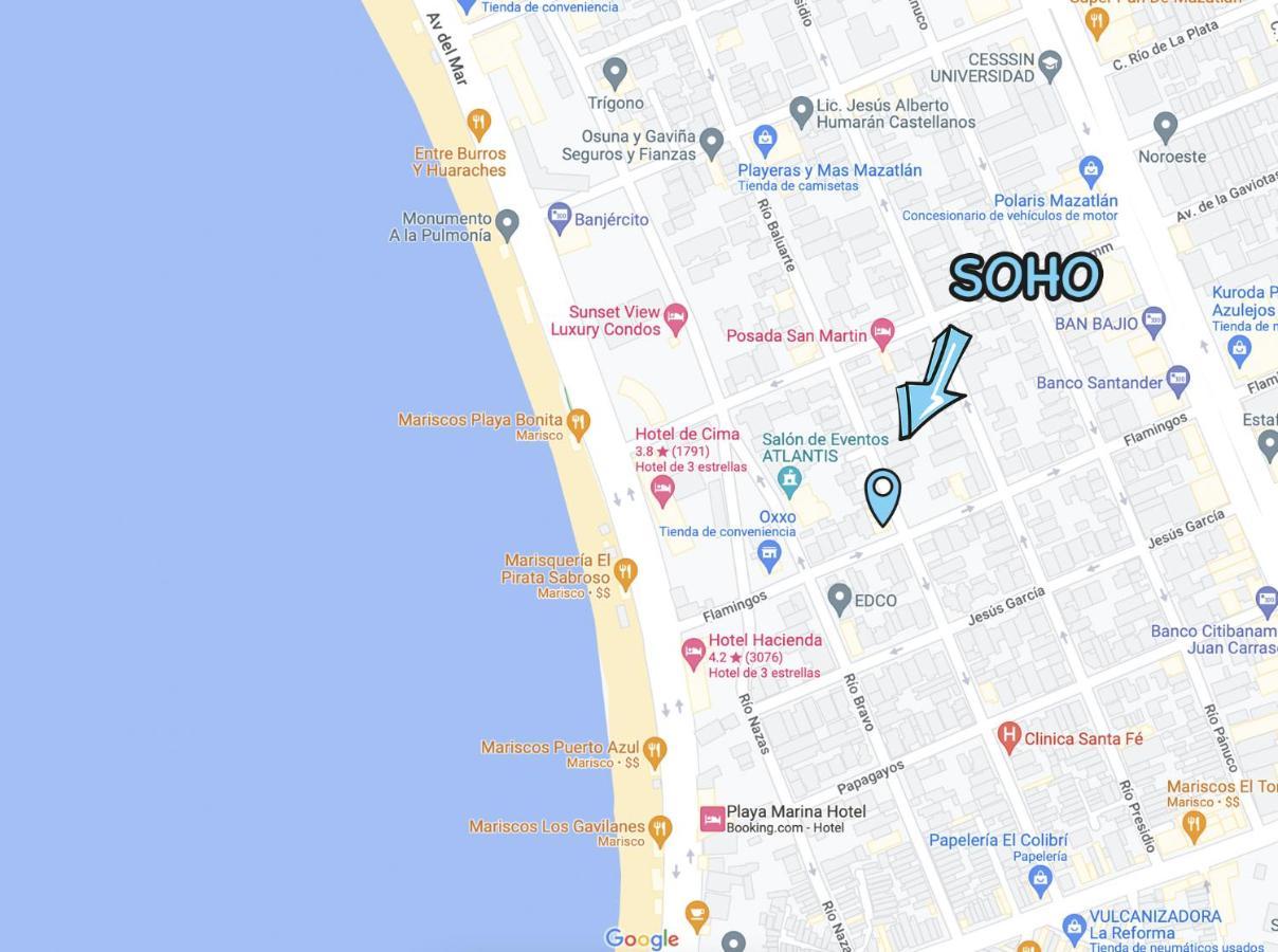 Loft A Dos Cuadras De La Playa By G P S Rentas Apartment มาซาตลัน ภายนอก รูปภาพ